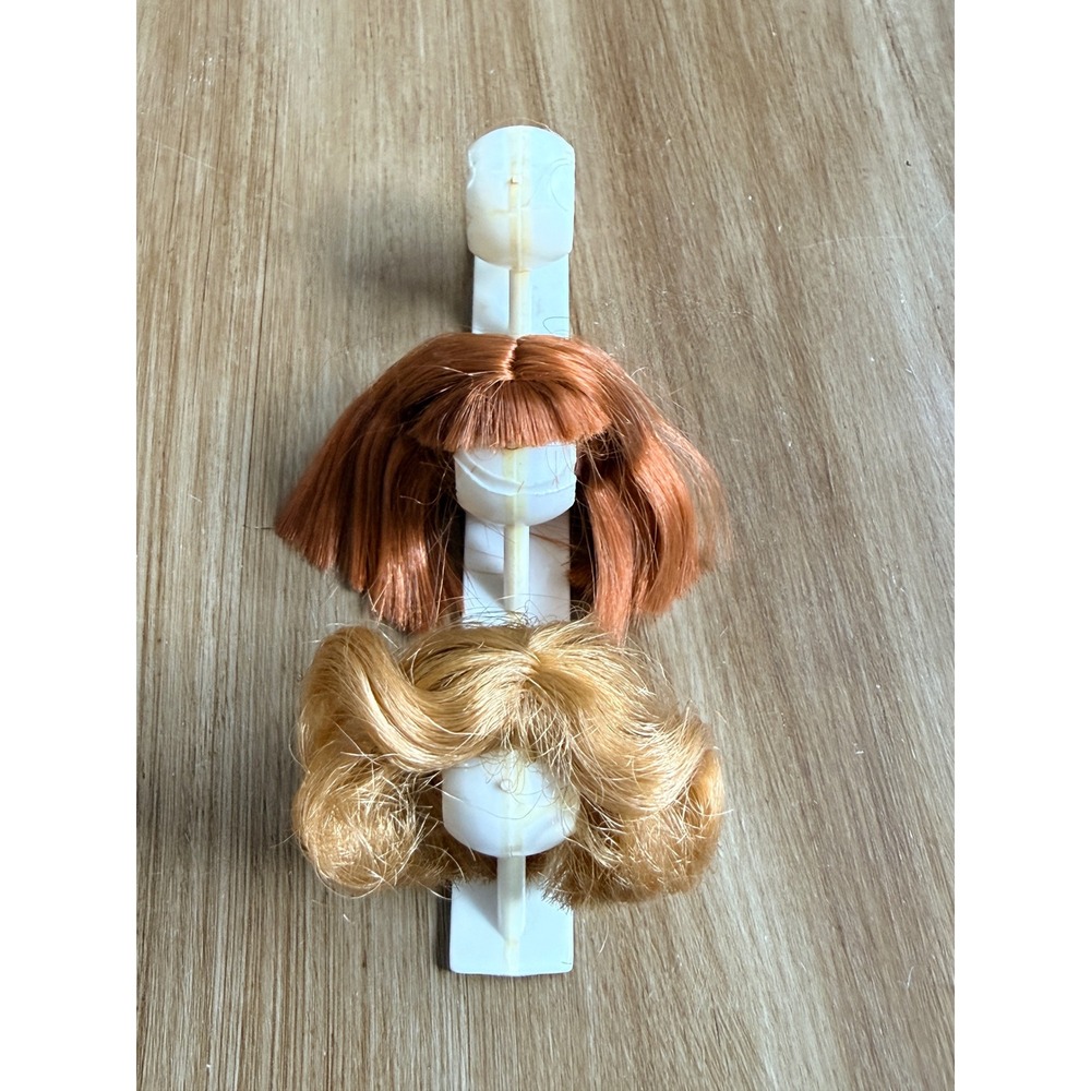 Vintage Barbie Midge Fashion Queen Original Wigs and Stand 1960s Mattel Titian